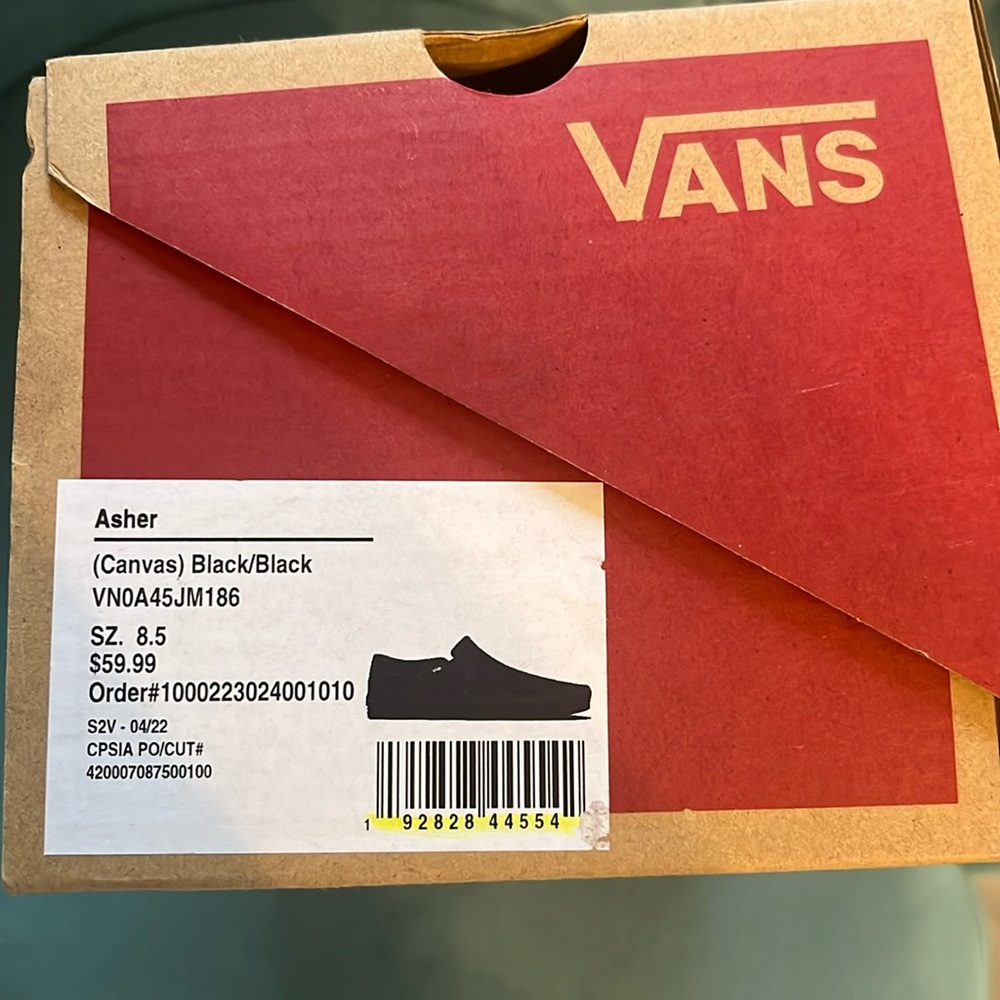 Vans Asher Slip On Skate Shoes NEW